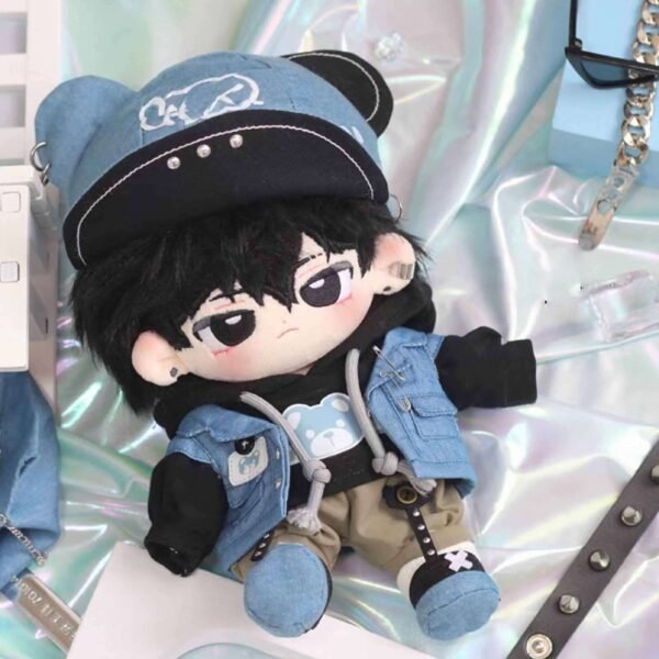 Blue & Black Street Cool Five Pieces Set for 20cm Cotton Doll