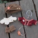Autumn Sweater Messenger Seven Pieces Set for 20cm Cotton Doll - Imagen 3