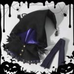 Witch & Black Cat Two Pieces Set for 20cm Cotton Doll – Image 4