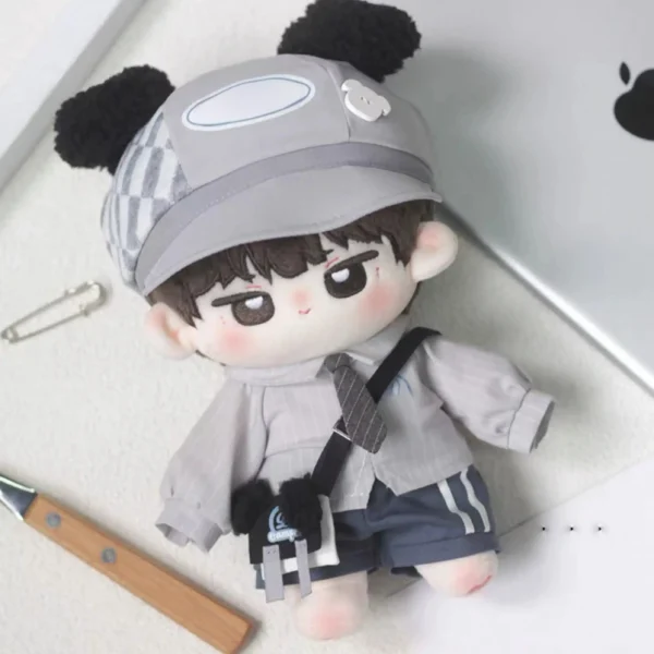 Korean Style Puppy School Uniform Six Pieces Set for 20cm Cotton Doll