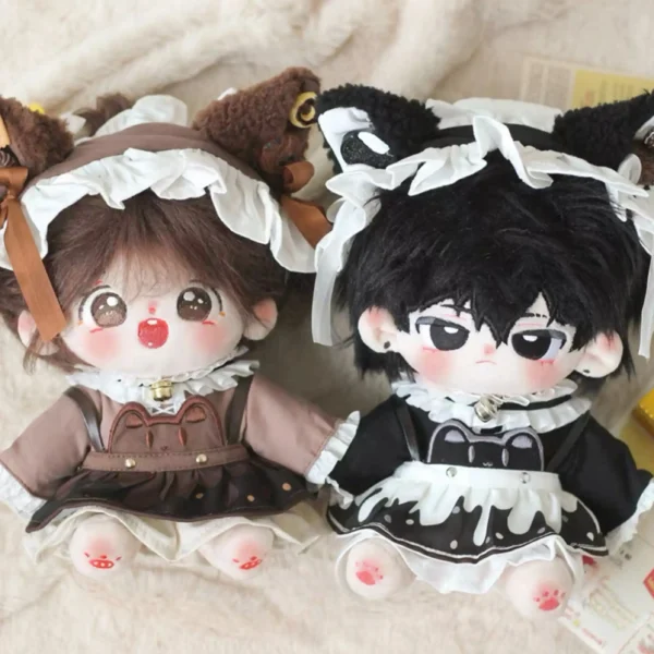 Cat Maid Five Pieces Set for 20cm Cotton Doll