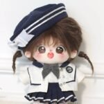 Japanese School Uniform Four Pieces Set for 20cm Cotton Doll - Image 4