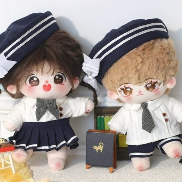 Japanese School Uniform Four Pieces Set for 20cm Cotton Doll