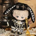 Glamorous Gold-Trimmed Bunny Four Pieces Set for 15cm Cotton Doll